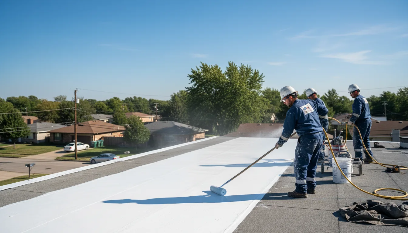 Commercial roof coating in Red House, WV near me